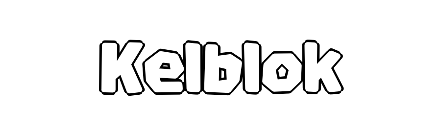 4-direction stamp outline: Kelblok